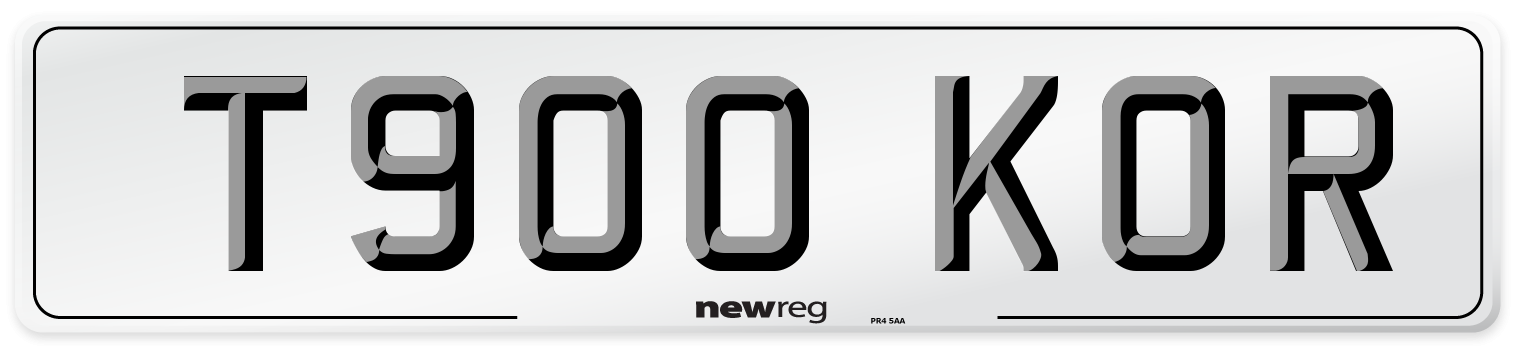 T900 KOR Number Plate from New Reg